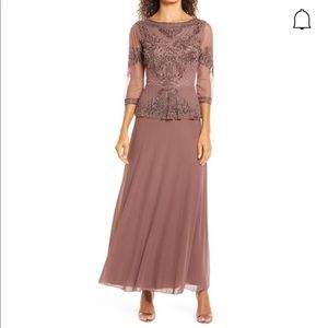 PISARRO NIGHTS
Bead Embellished Gown In Mauve